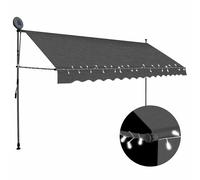 Auvent manuel rétractable avec LED 100 cm Anthracite