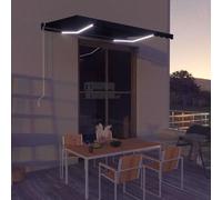 Luifel handmatig uittrekbaar met LED 350x250 cm antraciet3051244