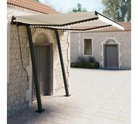 Auvent Manuel Rétractable avec LED 3x2,5 m Orange et Marron Store vidaXL