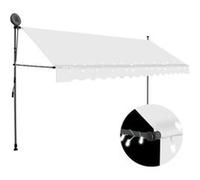 Auvent manuel rétractable avec LED 400 cm Crème