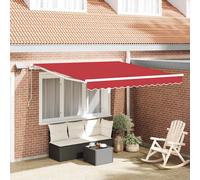 Vidaxl Auvent Rétractable Manuel Avec Rayures Led Multicolores 350 X 250 Cm