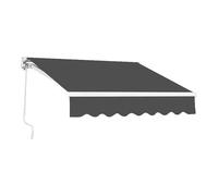 Auvent manuel rétractable avec manivelle - 2 x 1,5 m/2,5 x 2 m/3 x 2,5 m - Résistant aux UV - Pour terrasse, jardin, balcon, café, extérieur - Abri télescopique