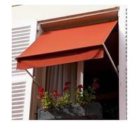 Auvent manuel rétractable avec manivelle, protection UV - Pour fenêtres, portes, terrasse et balcon, extérieur - Réglable - 130 x 70 x 70 cm - Pour la maison et la terrasse