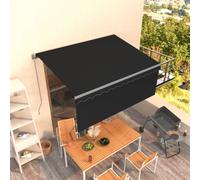 Vidaxl Auvent Manuel Rétractable Avec Store 4,5x3 M Anthracite