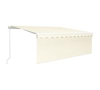 Auvent Manuel Rétractable Avec Store 4x3 M Crème Vidaxl
