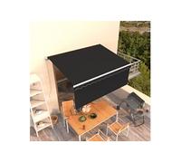 Auvent Manuel Rétractable avec Store Banne Pliable Jardin Balcon Terrasse Patio Extérieur Protection contre Rayons UV 3x2,5 m Anthracite