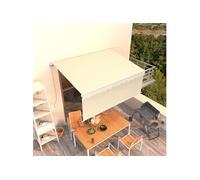 vidaXL Auvent rétractable 3 x 2,5 m Polyester Crème
