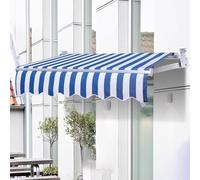 Auvent manuel rétractable de 4,3 x 1,5 m, réglable avec cadre en aluminium, parfait pour les portes et protection UV, résistant aux intempéries