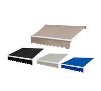 Auvent manuel rétractable pour terrasse - 5/4/3/2 m - Tissu de rechange imperméable pour balcon, cour, jardin - Sans cadre - Camel - 2 x 1,5 m