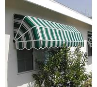 Auvent manuel rétractable résistant aux UV et imperméable pour fenêtres et portes - Auvent courbé pour balcon, jardin, porche - L 170 x 60 x 60 cm