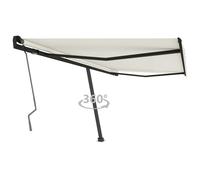 Vidaxl Auvent Manuel Rétractable Sur Pied 400x350 Cm Crème
