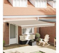 Auvent Manuel Rétractable Vidaxl Beige 3x2.5m, Tissu De Remplacement Pour Auvent Vidaxl 4x3.5m Beige