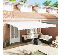 Auvent Manuel Rétractable vidaXL Blanc 500x300 cm 3331351