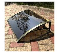 Auvent Marquise D'entrée Marron - Auvent Porte D’Entrée En Polycarbonate - Résistante Toit Abri Contre La Pluie Et UV - Auvents Protection Pluie Pour Véranda, Fenêtre(Champagne,60x400cm/24x158in)
