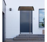 Auvent de Porte d'Entrée Mellerud 120 x 100 cm Noir Marron [en.casa] G
