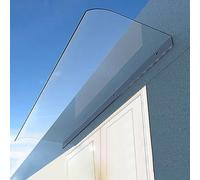 Auvent moderne en polycarbonate pour fenêtres et portes - 3,5 mm d'épaisseur, protection transparente contre la pluie et la neige, taille personnalisée (50 x 120 cm) - abri d'extérieur élégant
