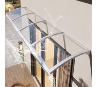 Auvent moderne en polycarbonate pour porte d'entrée - Auvent de fenêtre et abri de porche extérieur, housse de pluie autonettoyante, 2,5 mm d'épaisseur (81,3 x 360,7 cm) pour une durabilité accrue