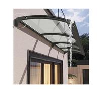 Auvent moderne en polycarbonate pour portes et protection contre la pluie en aluminium - Grande couverture d'extérieur - Protection contre les UV et la neige (120 x 210 cm)