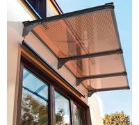 Auvent moderne pour porte d'entrée, auvent de terrasse résistant aux UV, couverture en polycarbonate avec support en aluminium, taille personnalisable