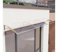 Auvent modulaire imperméable en polycarbonate pour porte de balcon - Auvent réglable 60x60 à 150x150cm (150x100cm) - Abri de protection extérieure