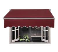 Auvent mural articulé 200 x 150 cm, rétractable manuel, protection UV, étanche, angle réglable, auvent en aluminium durable pour ombrage extérieur