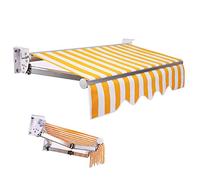 Auvent mural réglable étanche protection UV manuel rétractable bras articulé design aluminium durable 200 x 150 cm pour auvent extérieur