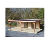 Auvent ombra toit plat 6.96 m avec ventelles mobiles Habrita om3570.2v G