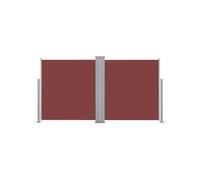 Auvent paravent store brise-vue latéral rétractable de patio jardin terrasse balcon protection visuelle écran 120 x 600 cm marron 02_0007406