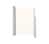 Auvent paravent store brise-vue latéral rétractable de patio jardin terrasse balcon protection visuelle écran 100 x 300 cm blanc cassé 02_0007177