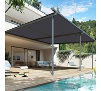 Auvent pergola imperméable anti-UV pour terrasse, jardin, jardin, terrasse, jardin, corde incluse