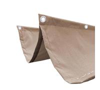 Auvent pergola rétractable et imperméable - Pare-soleil rectangulaire pour extérieur, terrasse, véranda, jardin - Kaki, 1,2 x 5 m - Ensemble de voile d'ombrage