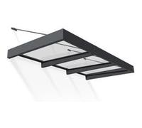 Auvent plat Sophia gris l.286 x P.140 x H.67 cm Canopia by Palram