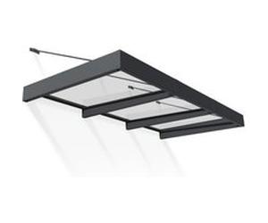 Auvent plat Sophia gris l.286 x P.140 x H.67 cm Canopia by Palram