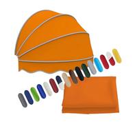 Auvent pliable en polyester résistant aux UV pour fenêtres et portes, couverture d'ombrage pour terrasse et magasin, 100 cm, orange