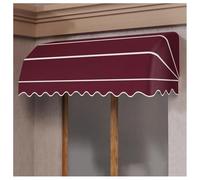 Auvent pliable en toile pour portes et fenêtres - 4 couleurs et 13 tailles (Rosso 140 x 80 x 80 cm) - Protection UV pour l'extérieur