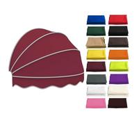 Auvent pliable imperméable pour fenêtres et portes - Parasol incurvé résistant aux UV - 80 cm - Noir - Parfait pour les magasins et les terrasses