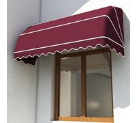 Auvent pliable imperméable pour portes et fenêtres, auvent français télescopique rouge pour terrasse et balcon, couleurs personnalisées, 180 cm de large x 60 cm de haut, pare-soleil extérieur.