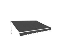 vidaXL Auvent pliable manuel 350 cm Anthracite Gris G