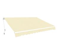 Auvent Pliable Manuel 400 Cm Crème Vidaxl