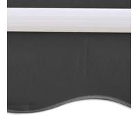 Auvent Pliable motorisé 400 cm Anthracite Cadre Aluminium Robuste Tissu Polyester résistant UV et Eau avec télécommande pour terrasse et Jardin ombrage réglable