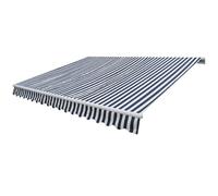 Vidaxl Auvent Pliable Motorisé 400 Cm Bleu/Blanc Blanc