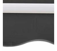 Auvent Pliable Motorisé 600 cm Anthracite | Cadre aluminium renforcé métal, polyester polyuréthane, résistant eau saleté UV intempéries, supports muraux inclus,