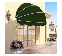 Auvent pliable personnalisable pour portes et fenêtres - Protection durable contre les UV et la pluie - Abri de patio pour terrasses, cours et balcons - Housse d'extérieur vert foncé de 90 cm