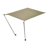 Auvent portable, pare-soleil d'extérieur, hauteur réglable, avec sac de rangement, poteaux de support en alliage d'aluminium, convient pour jardin, rive, parc et désert (blanc cassé)