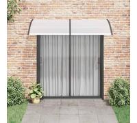 Auvent porte 200 x 100 cm noir polycarbonate | Plaques transparentes de 5 mm, supports ABS, bandes en aluminium, kit de montage inclus