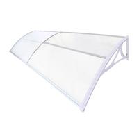 Auvent Porte de Maison Toiture Toit Canopée Panneau Entrée 300 X100 CM Blanc