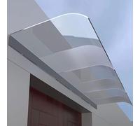 Auvent Porte d'Entrée avec Plaque Polycarbonate - Marquise Porte d'Entrée Transparente, Système Extensible pour Terrasse et Balcon,Disponible en Tailles su Translucent/Semi-Frosted 50x120cm/19.6" x47