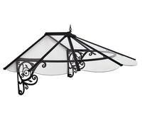 Auvent porte en polycarbonate Lily Palram - Canopia anthracite