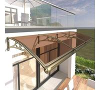 Auvent pour Entrée de Porte, Auvents pour Portes, Couverture en Polycarbonate avec Support en Aluminium Évier de Drainage, Protection UV/Pluie/Neige, Auvent de Porte Extérieur