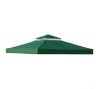 Auvent pour extérieur 300 x 300 cm avec structure à double niveau et grille d'aération pour barbecue et événements (vert)